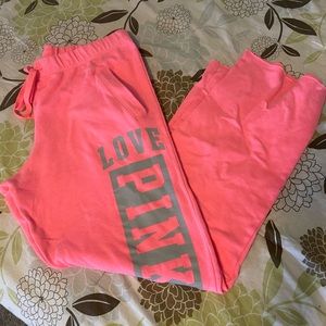 Pink Victoria secret boyfriend sweatpants never worn women’s